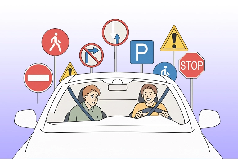 Rider feeling anxious while sitting in a cab, highlighting common taxi ride fears