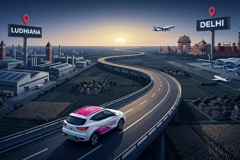 Ludhiana to Delhi Airport cab service